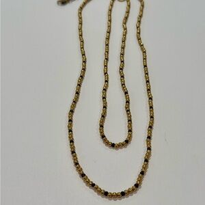 Blee Inara Gold and Black Beaded Necklace